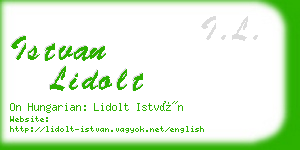 istvan lidolt business card